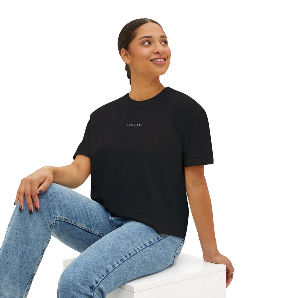Women's Boxy Tee — “I Am the Glitch That Adds Beauty to the Matrix” Graphic Tee