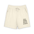 Fleece Sweat Shorts — “Fell Down Never Stayed” Motivational Lounge Shorts