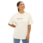 Anaya Minimalist Name Tee — Oversized Boxy T-Shirt