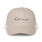 Faith Over Fear Dad Cap — Script Embroidered Baseball Hat