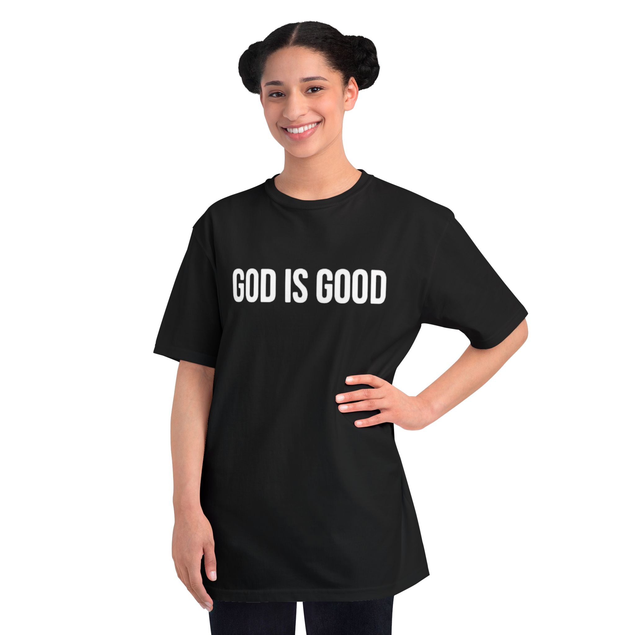 God Is Good Tee — Inspirational Christian T-Shirt (front: GOD IS GOOD, back: You Are Preparing Yourself To Fulfill A Prophecy)